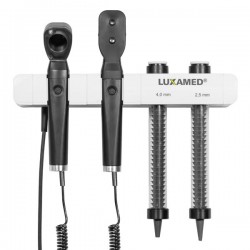 Otoscope "LUXASCOPE AURIS LED" et Ophtalmoscope "OCULUS LED" sur station murale + distributeur de spéculums