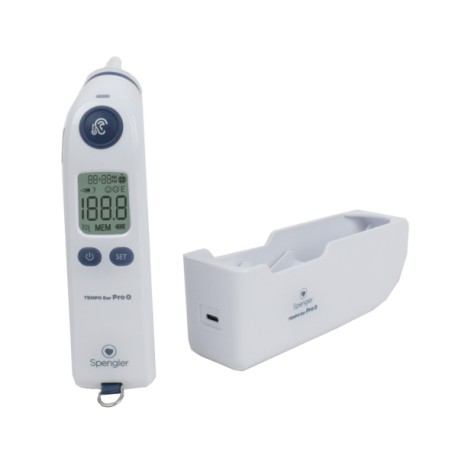 Thermomètre auriculaire infrarouge "TEMPO EAR PRO +" sur batterie - SPENGLER